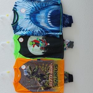 Kids Dinosaur, Alien, and Shark Pajama Set